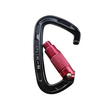 

Rope Gliding Carabiner Safety Hook Hanging Rock Climbing Carabiner Buckle 99*59mm vertical 2400KG horizontal 700KG Carabiner