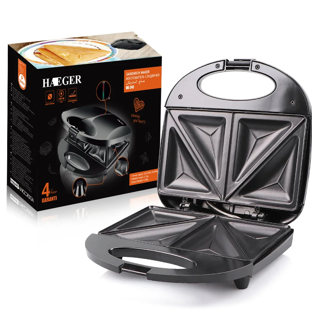 220v Household Electric Egg Sandwich Maker Doublesided Bread Breakfast Barbecue Machine Non