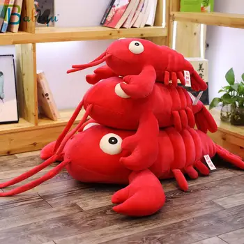 

50/65/80cm Simulation Lobster Plush Toy Doll Stuffed Soft Sea Animal Lobster Nap Pillow Creative Kid Toys Home Decor Funny Gift