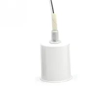 E27 Ceramic Screw Base Round LED Light Bulb Lamp Socket Holder Adapter metal Lamp Holder With Wire