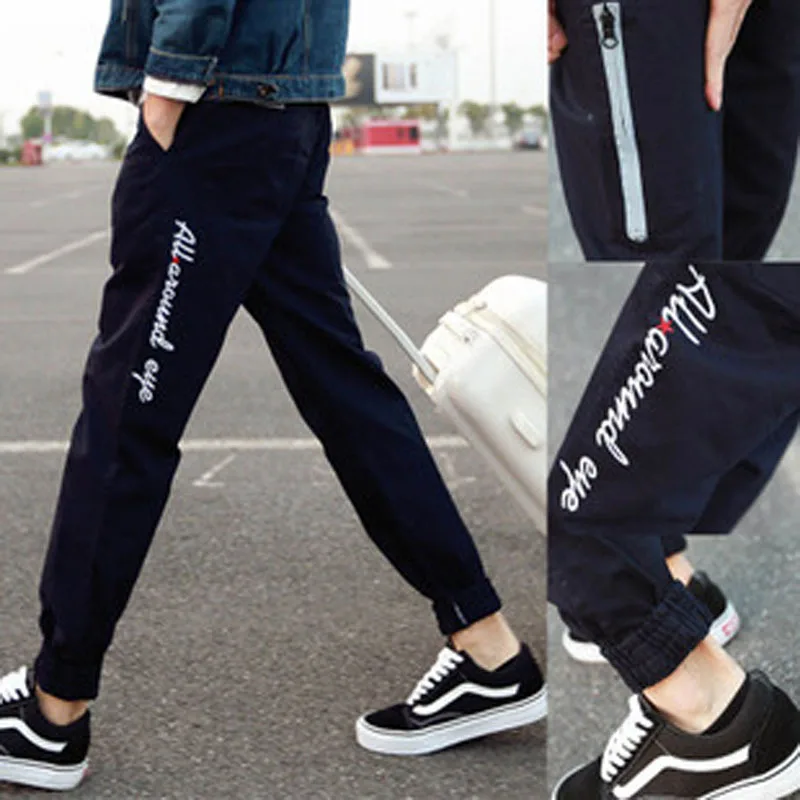 

Summer Teenager Men Casual Athletic Pants Korean-style Slimming Tight-Fit Harem Pants Beam Leg Students Skinny Wei Pants