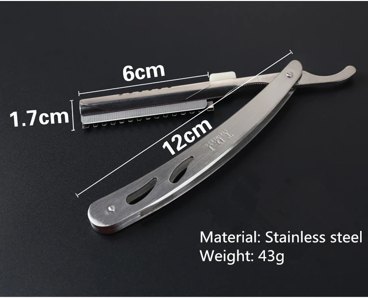 Vintage Razor Manual Razor Shave Shaving Head Shaving Hair Eyebrow Knife Haircut Razor Knife Holder G0726