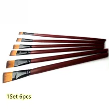 6 шт./компл. художник нейлоновая масляная кисть для рисования, ручка для Краски ing деревянной ручкой Краски кисти для обучения нанесению акрила Краски ing школьные принадлежности