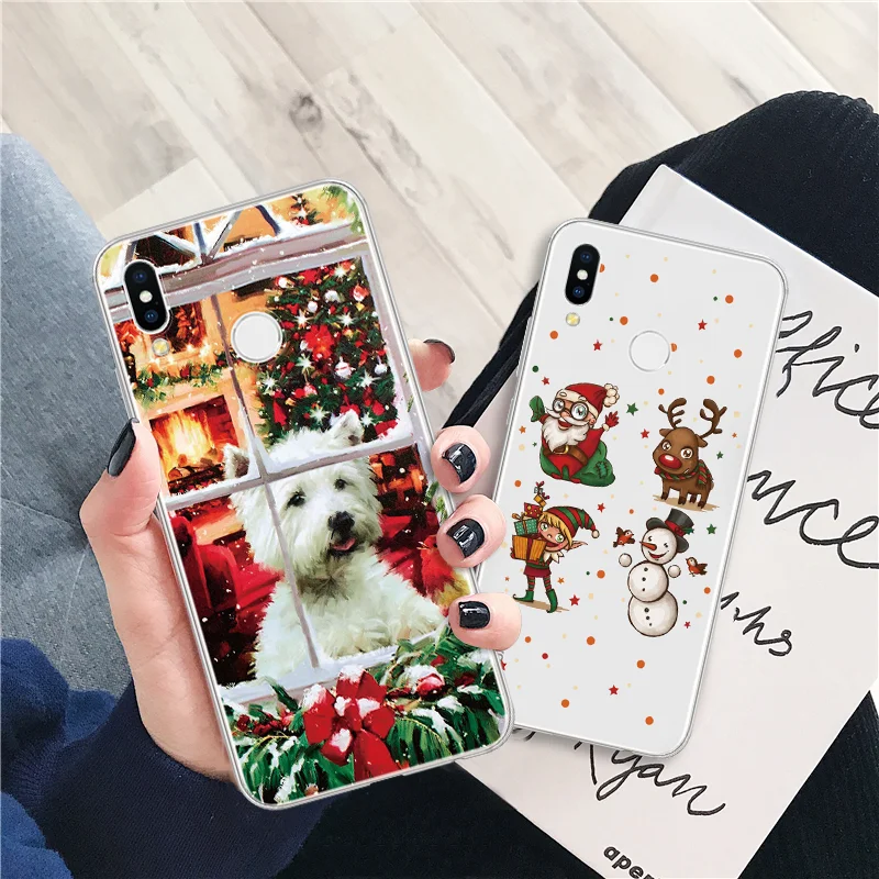 

Cartoon Christmas Case For Huawei Mate 10 Lite 9 20 30 Pro Nova 2 Lite 4 5 5i Pro G8 G7 Enjoy 9 7 Plus TPU Covers Happy New Year