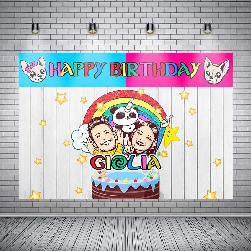 

Youtube Photography Backgrounds ME CONTRO TE Children Birthday Party Backdrops for Photo Studio Custom Photocall
