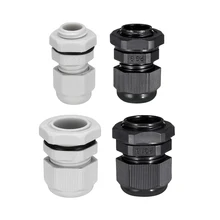 Uxcell 8 шт.-30 шт. PG7-PG25 кабельный ввод водонепроницаемый пыленепроницаемый пластиковый шарнир Регулируемый Locknut белый черный для распределительных коробок