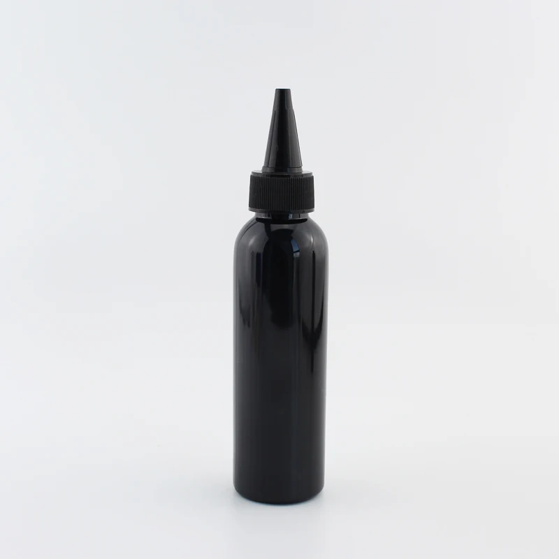 Black Bottle Black 120 мл x 40 шт пустой E жидкий Пластиковый черный контейнер с заостренным ртом Крышка для лосьона ПЭТ бутылки с винтом колпачок косметическая упаковка - Цвет: Black Bottle Black