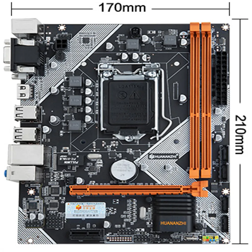Новая H61 LGA 1155 Материнская плата DDR3 dual 16G канал памяти для Intel LGA1155 Core I3 I5 I7 ЦП Xeon