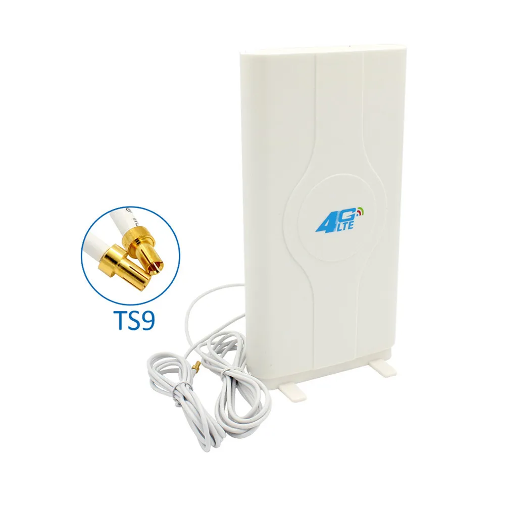 4G LTE mimo антенна 3g 4G LTE Антенна 2* CRC9 TS9 sma-разъем с кабелем 2 м 700~ 2700 МГц 88dBi для роутер Huawei - Цвет: TS9 male