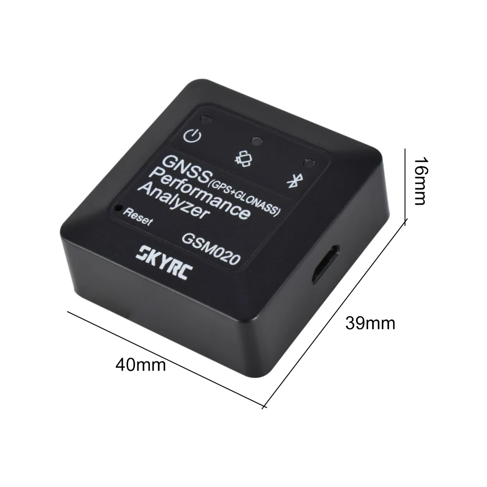 SKYRC-GSM020 GNSS 성능 분석기 전원 블루투스 앱 GPS 속도계, RC 자동차 헬리콥터 FPV 드론용
