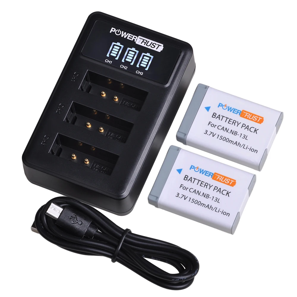 

NB-13L NB 13L 13L battery akku +LED 3 Slots USB Charger for Canon G7X G9X G5X G7X Mark II G9X Mark II SX620 HS SX720 HS camera