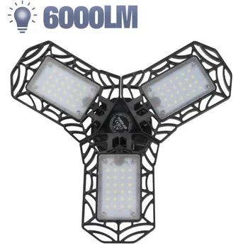 

LED Garage Light 60W LED Ceiling Light 6000LM Garage Lighting Deformable For Warehouse Corridor Stadium Workshop HOT