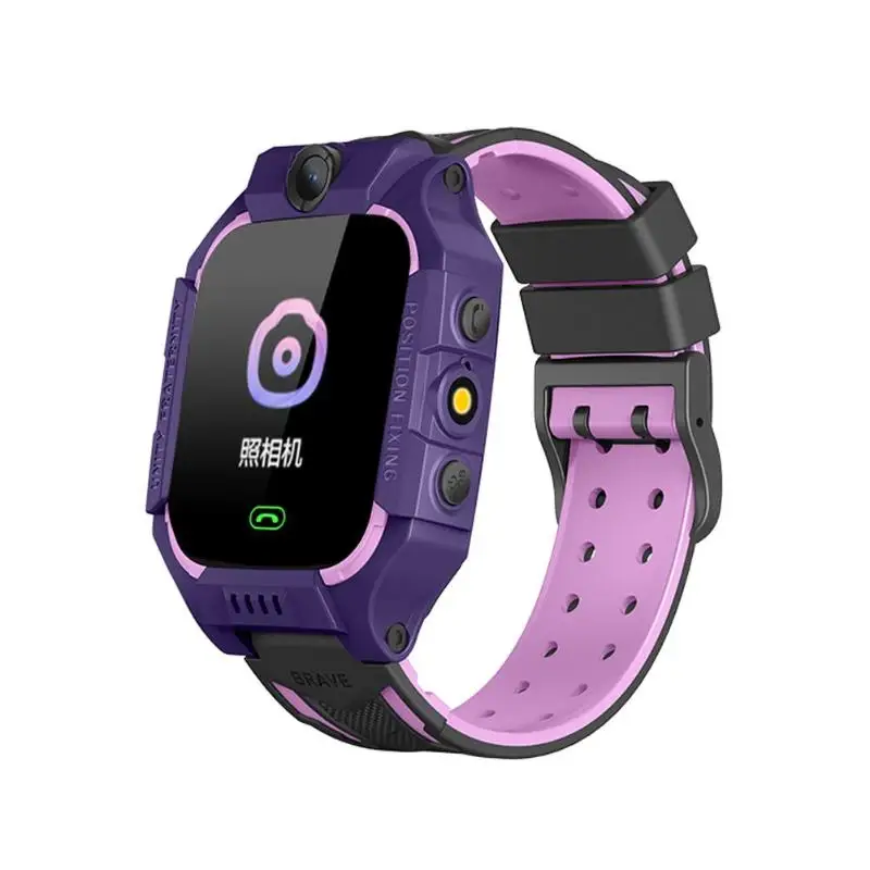 Дети смарт-телефон часы 1,44 не/водонепроницаемый циферблат вызова Голосовой Android iOS - Цвет: B Purple