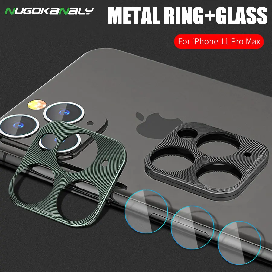 

2 in 1 Protector Camera Glass For iPhone 11 Pro Max Metal Protection Ring For iPhone 11 Pro Max Cover Protector Case