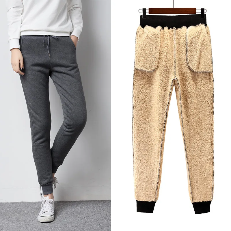Брюки Женские однотонные на флисовой подкладке утепленные повседневные