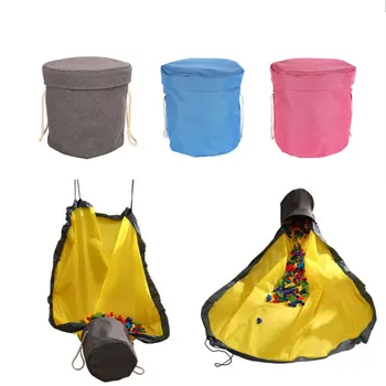 

Kids Toy Storage Bucket Toy Storage Basket Bag Fast Toy Clean-up Storage Home Finishing Storage Play Blanket
