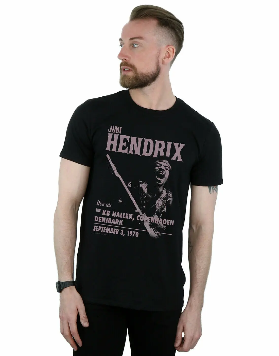 Мужская футболка Jimi Hendrix Live In copenhor