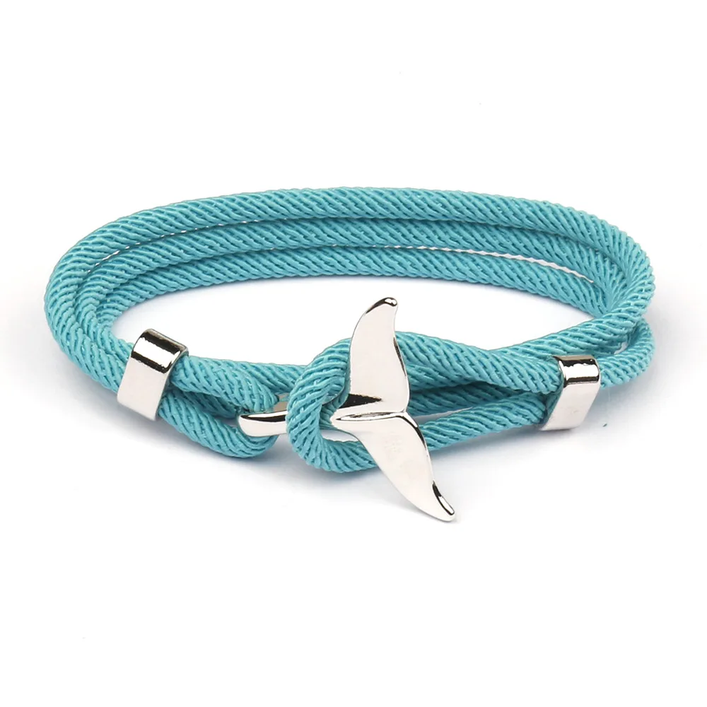 Handmade Multilayer Whale Tail Bracelet Charms Rope Braslet For Male Women Armband String Viking Jewelry bracelet jewelry