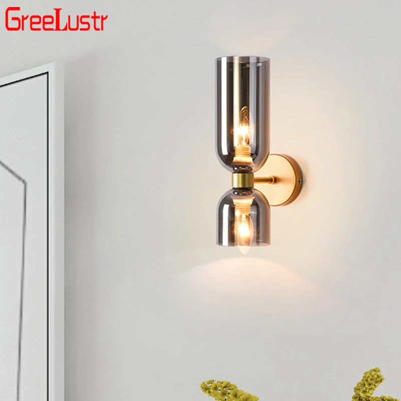 

Nordic Led Wall Lamps Inside Glass Corridor Stairs Lighting Fixtures Minimalist Aisle Beside Wall Sconce Study Living Room Decor