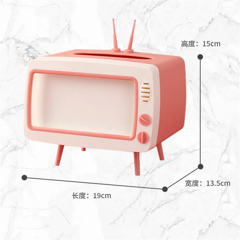 Living Room Cupboard Draw Paper Storage Box Home Desktop Coffee Table Storage Box Multifunction TV Mobile Phone Holder E12177