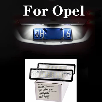 

For Opel Corsa B Astra F G Omega Zafira Signum Vectra B 2 Pieces Car Led License Number Plate Light Assembly Replacement