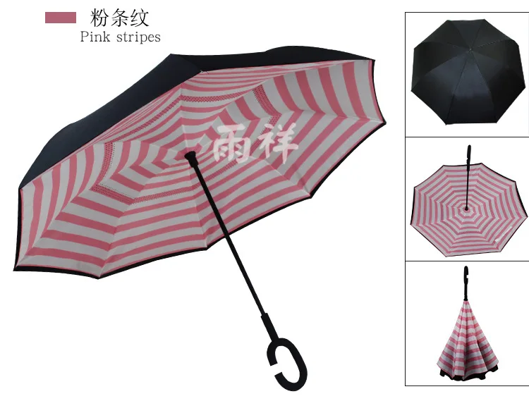 Двухслойный складной зонт Parapluie с защитой от ультрафиолета и защитой от солнца и дождя для мужчин и женщин - Цвет: as picture color