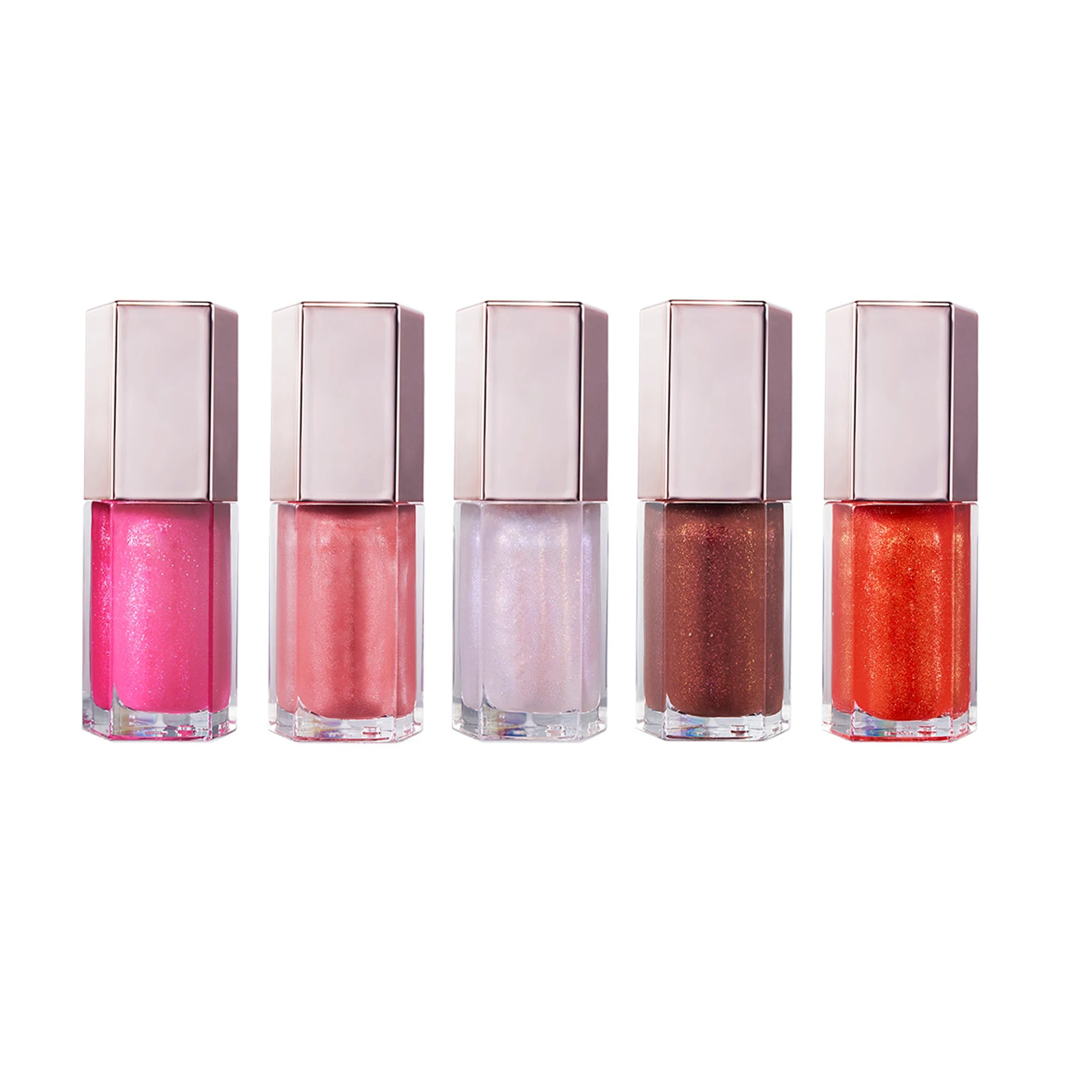 

Makeup Liquid lipstick Nude Lip gloss Set 5 pcs Glossy Posse Mini Gloss Bomb Collection For Holiday 2019 Christmas