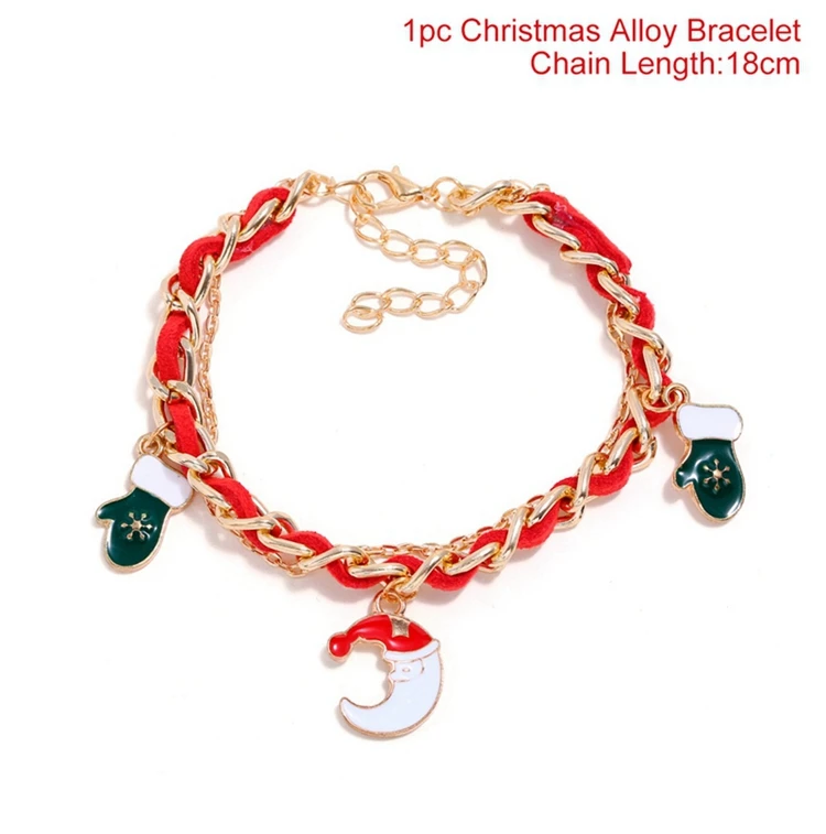 Рождественский браслет Санта-Клауса с елкой, Рождественский Декор для дома, рождественские праздничные украшения, новогодний Noel, рождественский подарок - Цвет: Christmas Bracelet 2