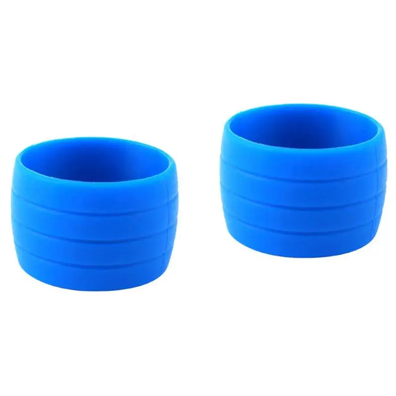 1 Pair Handlebar Strap Silicone Collar Bike Silicone Plug Rubber Anti-Skip Road Bike Plugs For Bar Tape Bike Accessories - Цвет: Blue