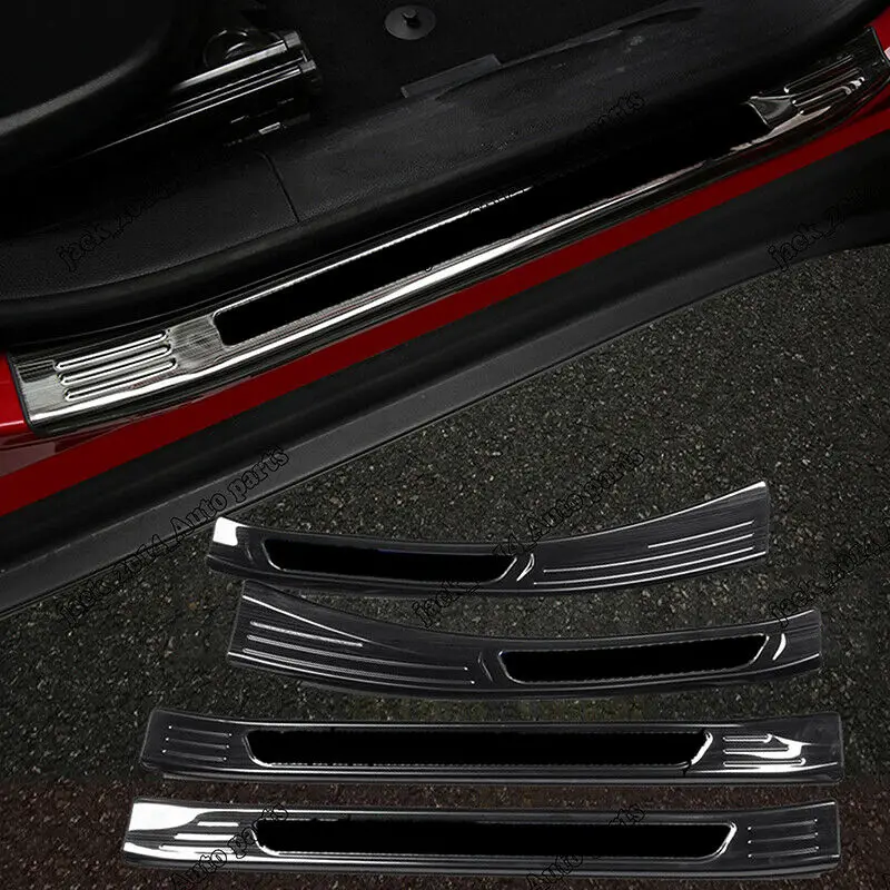

For Jeep Compass 2017 2018 2019 OUTER Door Sill Plate Guard Protector Scuff Trim Steel
