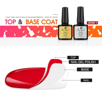 

Gel Polish Top Coat Base Coat Shiny Long Lasting Reinforce 10ml Transparent Manicure UV Gel Lacquer Nail Art Primer