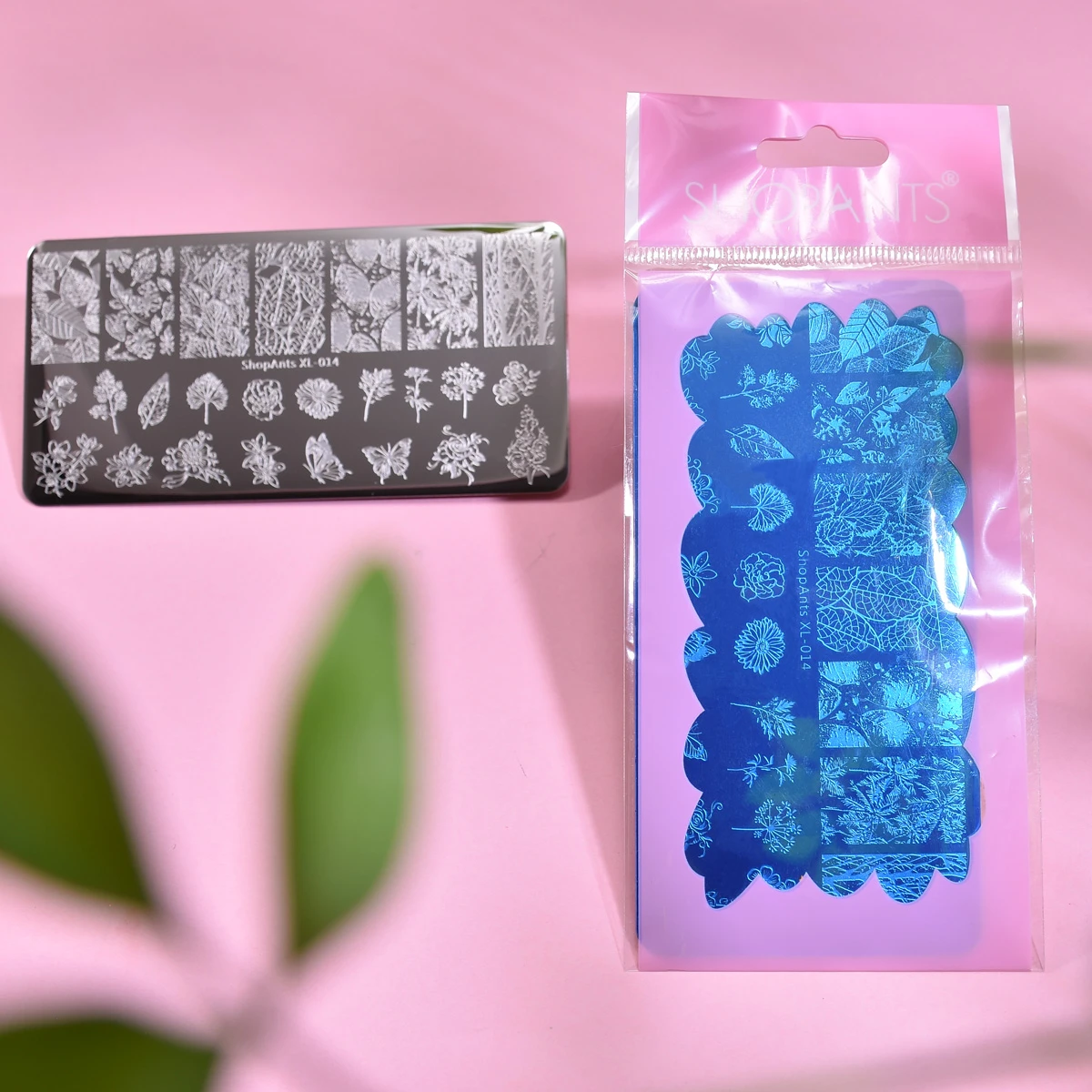 Stainless Steel 6*12cm Nail Stamping Plate Butterfly Leaves Tree Print Image Stencil Nail Art Stamp Templates 2