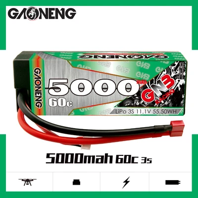 Аккумулятор GAONENG GNB 5000 мАч 11 1 В 3S 60C LiPo для радиоуправляемого квадрокоптера FPV