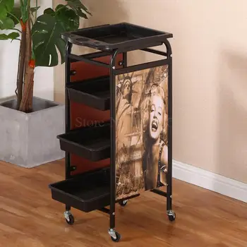 

Beauty And Hairdressing Trolley Barber Shop Special Tools For Dyeing And Perming Barrow Salon Trolley Mobile Shelf