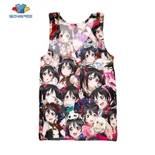 SONSPEE, аниме, Забавный 3D принт, Harajuku, пуловер, новинка, уличная одежда, для мужчин, Повседневный, без рукавов, топ, летний, унисекс, жилет, t435