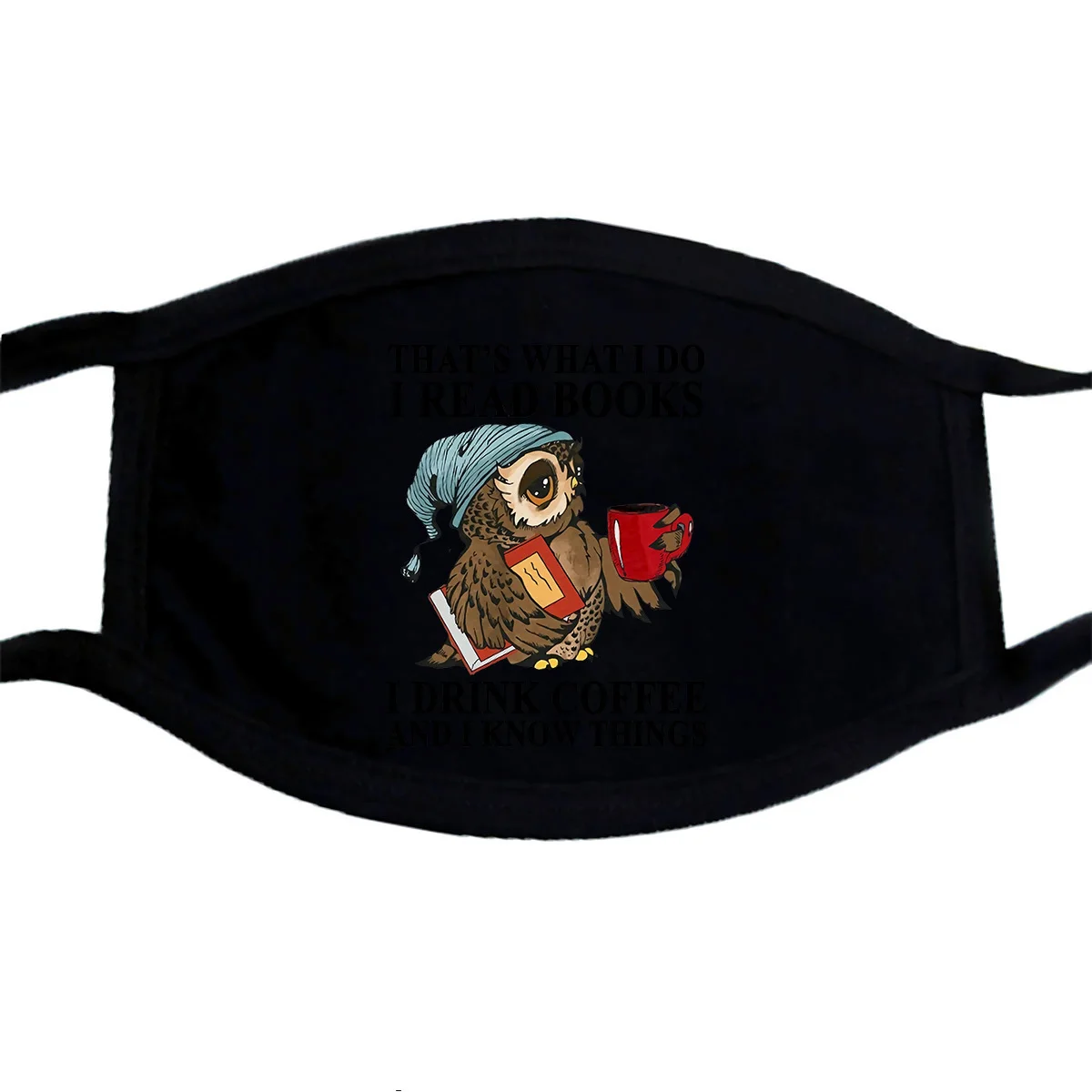 Owl At Thats What I Do Read Books Drink Coffee Mask PM2.5 | Аксессуары для одежды
