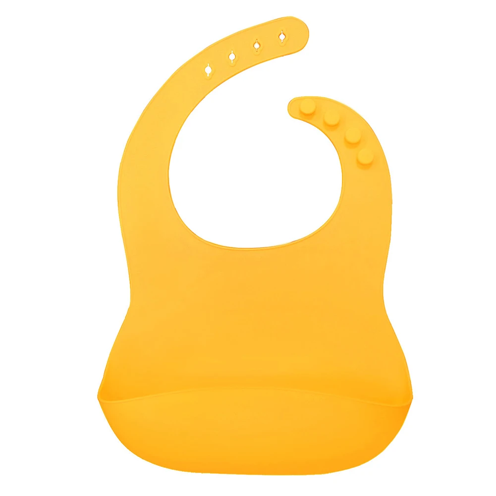 Сплошной цвет детский Силиконовый водонепроницаемый нагрудник с карманами для кормления слюнявчик фартук-полотенце