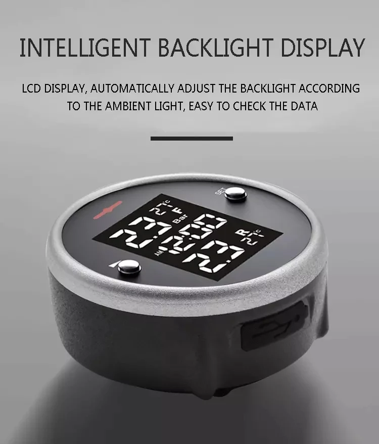 ЖК-дисплей TPMS система контроля давления в шинах для мотоцикла Внешний датчик