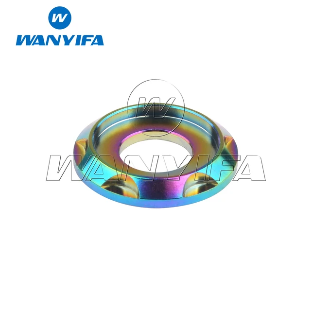Wanyifa Titanium Ti Spacer M5 M6 M8 M10 Gasket for Bike Motorcycle Car Decorative Washers Rainbow