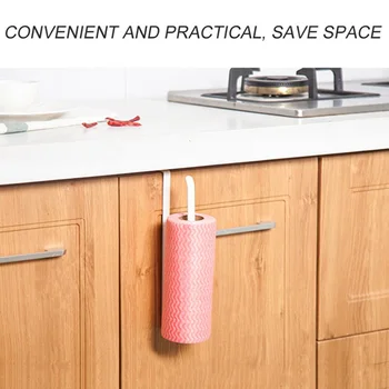 

Kitchen Cabinet Cupboard Tissue Shelf Toilet Paper Holder Towel Rack Iron Roll Towel Hangers Kitchen Bathroom Organizer rack