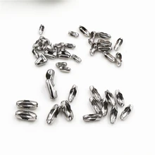 50 шт./лот 1,5 2,0 2,4 3,0 мм нержавеющая сталь шаровая цепь соединитель застежки концевые бусины обжимные для DIY Изготовление, поиск ювелирных изделий поставки