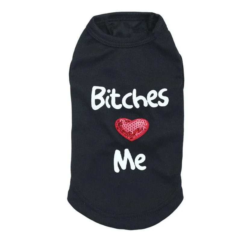 Chaleco para mascotas Love Me Bitches, ropa fina de verano para perros pequeños, Yorkies, Chihuahua