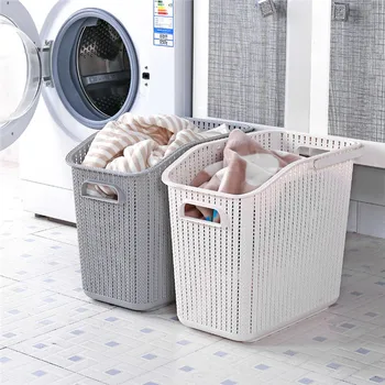 

1pc Bathroom plastic laundry basketStorage Basket Kids Toys Organizer Large Washing Dirty Clothes Basket Home Sundries Storage B