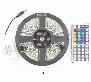 

16.4ft Smd 5050 Waterproof 300leds Rgb Flexible Led Strip Light Lamp Kit + 44key Ir Remote Controller Color RGB