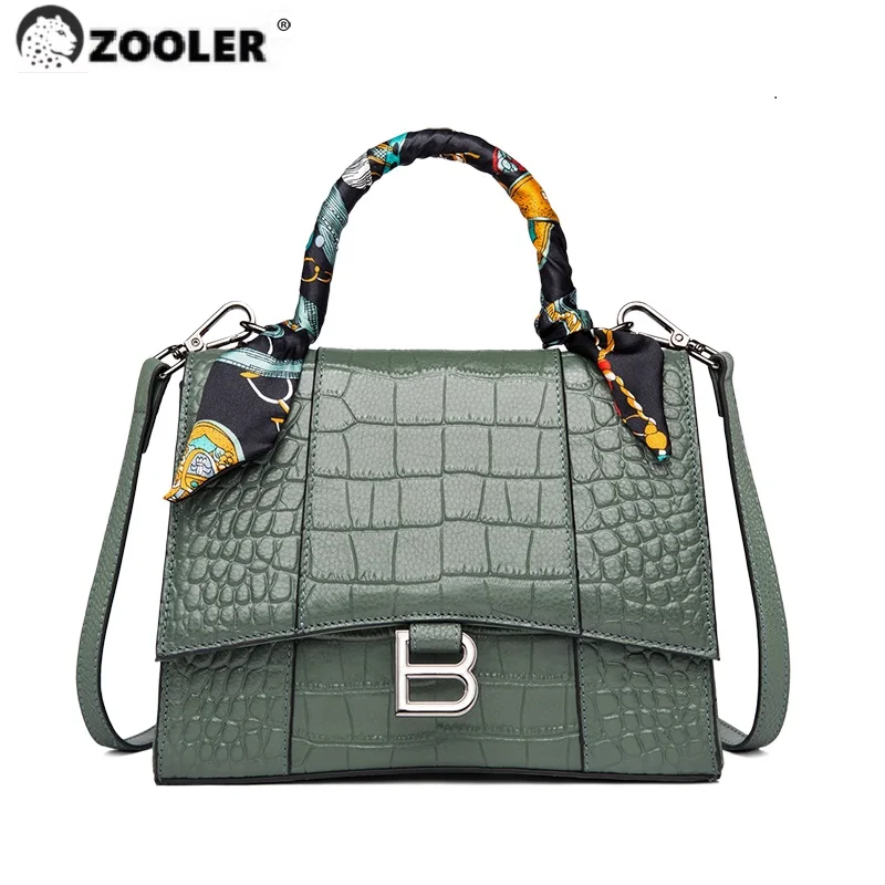 

ZOOLER Exclusively First Layer Cow Leather Handbag Luxury Shoulder Bag Patchwork Ribbon Handle purse Handmade Women Bags#SC513