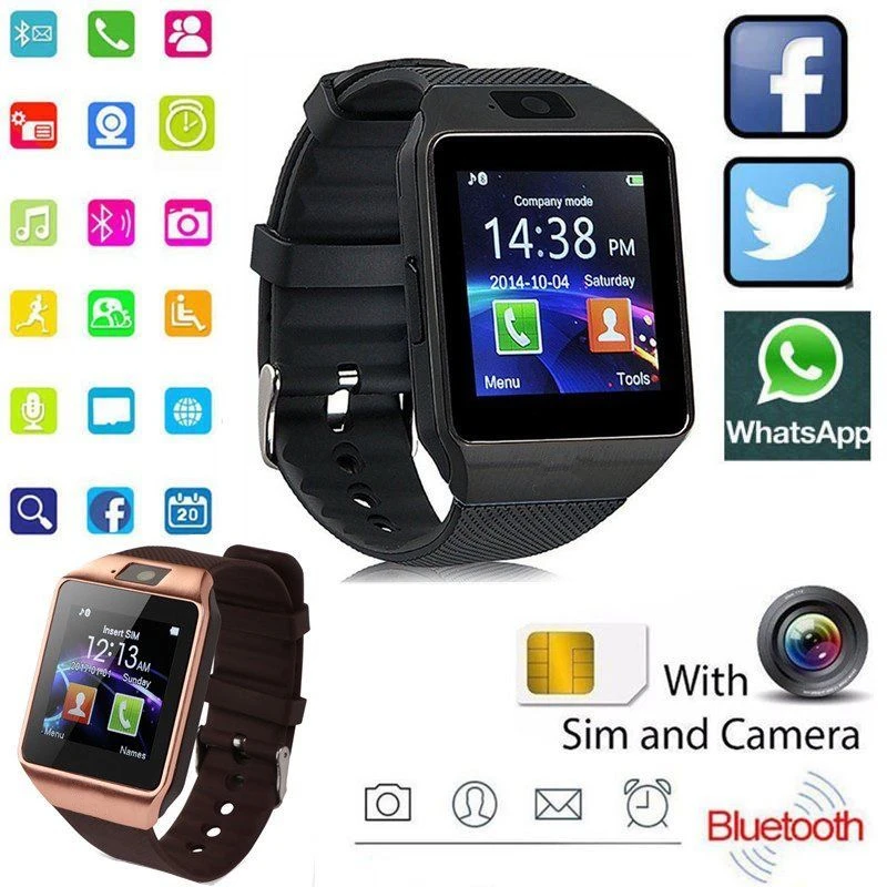 DZ09 Bluetooth Smart Watch Men Business Call Smartwatch 2021 New Women Fashion With Camera  reloj Smart Watches dz 09 PK Q18