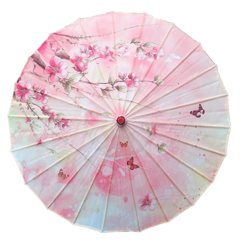 Satin Cloth Umbrella for Women's Clothing, Photography Props, Tassel Umbrella, Chinese Classical, Oil Paper Umbrella, Umbrella