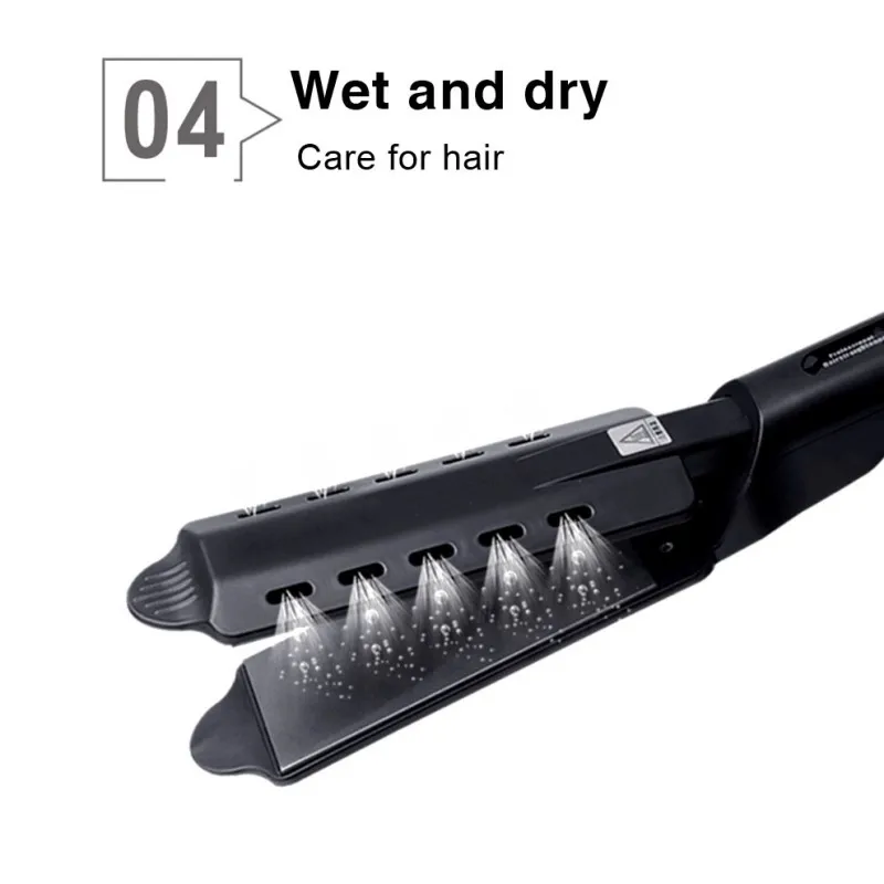 Паровые утюжки для выпрямления волос функция Плоские керамические волосы инструмент для выпрямления для укладки женских волос инструмент сухой и влажной двойного использования P7