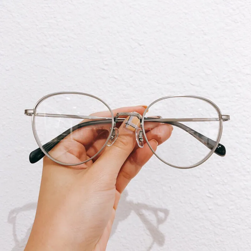 Retro Oval Metal Frame Myopia Glasses Women And Men Glasses Frame