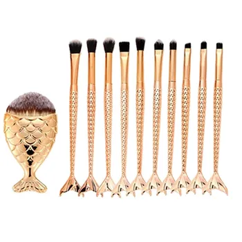 

11PCS Make Up Foundation brush Nylon eyeshadow eyebrow eyeliner soft Cosmetic Brushes Eye Shadow pinceis de maquiagem J316